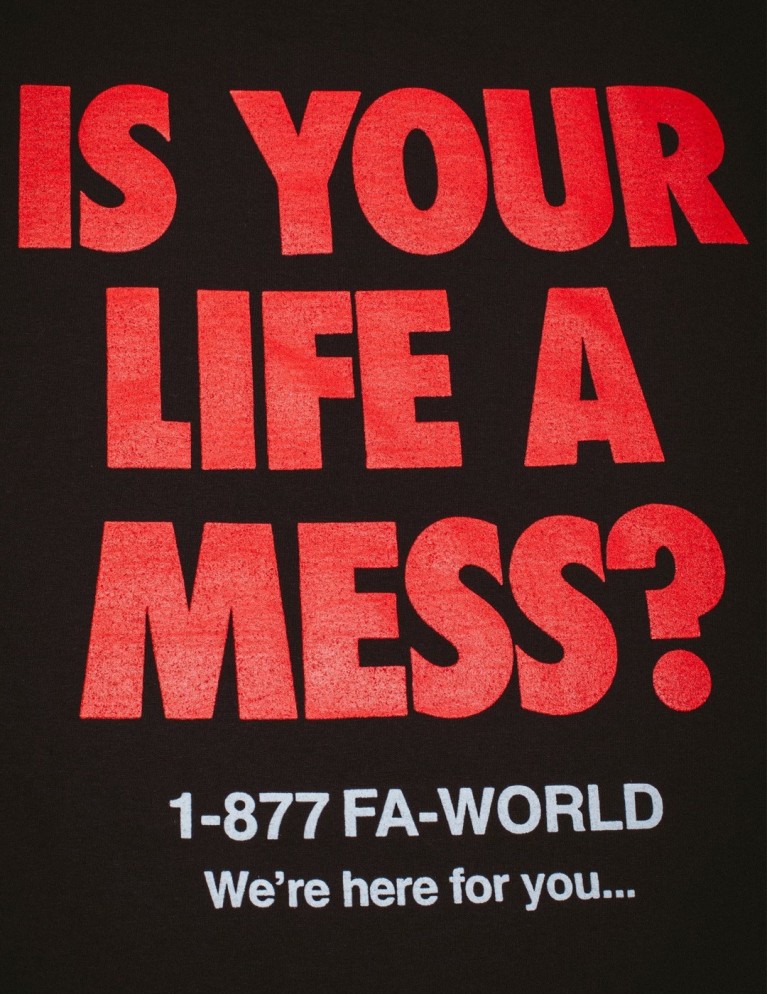 FUCKING AWESOME is your life a mess tee black